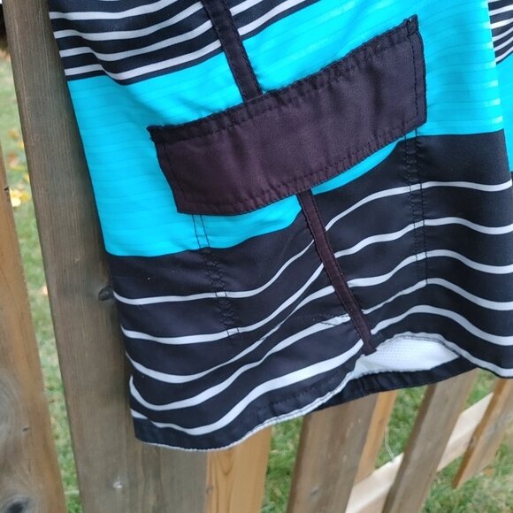 OP Ocean Pacific Board Shorts Sunset Strip Stripe Men's XL Swimming Trunks Vacay - Picture 4 of 6